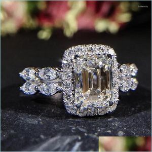 Clusterringen Clusterringen Sparling Liefhebbers beloven ring sets sier kleur cz feest trouwring voor vrouwen verlovingsvinger sieraden g dhj91