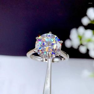 Cluster Ringen CoLife Sieraden 5ct 11mm Moissanite Ring Voor Bruiloft D Kleur VVS1 Grade Erngagement 925 Zilver