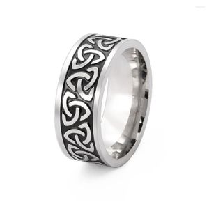 Bagues de grappe COOLTIME Bague pour hommes Amulette Viking Celtics Noeud irlandais Couple Hommes 2022 Tendance Cadeaux en acier inoxydable Bijoux Wholease Vintage