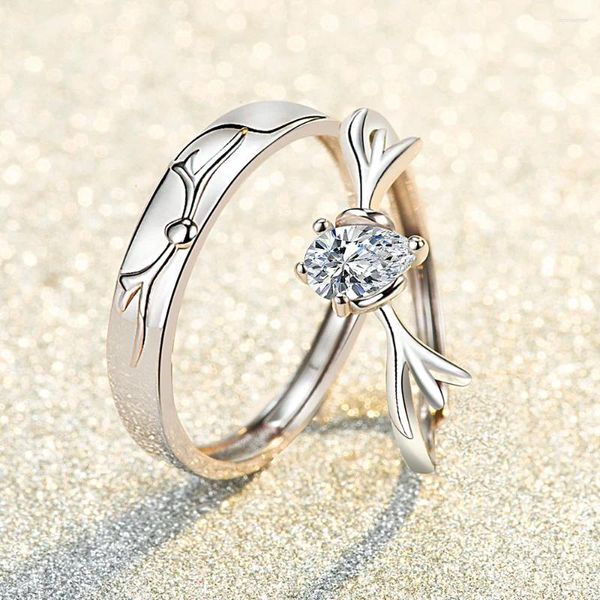 Cluster anneaux couple anneau mignon wabre animal bantler hommes et femmes adorent promesse de la mode engagement de fête amant accessoires