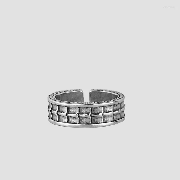 Anillos de clúster Diseño creativo 925 Silver Dragon Escala ancha Hip Hop Vintage Simple Ring Party Charming in Jewelry Gift
