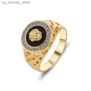 Cluster ringen Creative Medusa Ring for Men Set Zirkon Fashion Leading Ring for Women Punk Style Jewelry Gift Wholesale240408