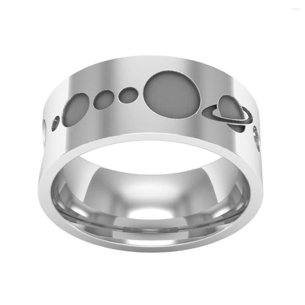 Bagues de cluster Bague planétaire créative Modèle de planète européenne et américaine pour hommes femmes