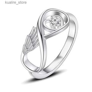 Cluster ringen aangepaste crematie ringen voor as vleugels hart Memorial Urn sieraden as houder RVS Keepsake Urn ring voor vrouwen L240315