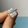 Cluster Anneaux Custom Taille PT950 Platinum 8 Moisanite Gold Ring Reall 10k 14K 18K Engagement de mariage en diamant