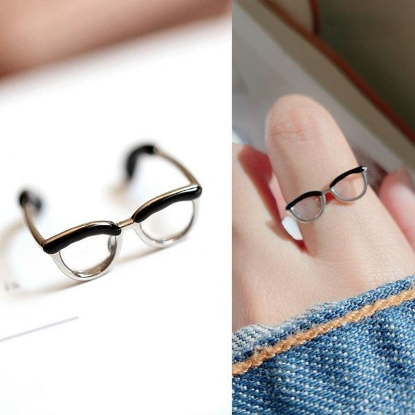 Cluster Rings Cute Eyes Ring-ins-girl Ouverture Anneau Boucle Réglable Queue Mode Dames Hommes Couple