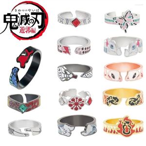 Cluster ringen Demon Slayer Anime Ring Japanse stijl animatie Cosplay sieraden handgemaakt cadeau voor vrienden familie