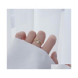 Clusterringen ontwerp cz zirkon verloving bruiloft hart ring luxe glanzend cocktailparty voor vrouwen mode sieraden drop levering dhutg