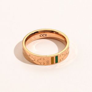 Clusterringen Designer Cadeauringen Verloving Liefde Charme Ringen Hoge kwaliteit roestvrijstalen ring Mode 2023 Nieuwe sieraden Klassiek merk met stempelring