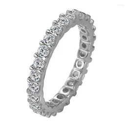 Anillos de racimo DIWENFU Genuino 925 Plata esterlina FL Anillo de diamante Joyería para mujeres Bizuteria Boda Anillos de Femme Piedra preciosa