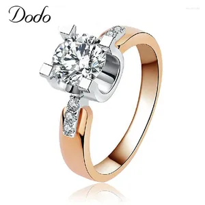 Cluster Ringen DODO Vintage Bijoux 585 Rose Goud/Wit Kleur AAA Kristal Voor Vrouwen Antieke Bruiloft Verlovingssieraden Vinger Ring Gift