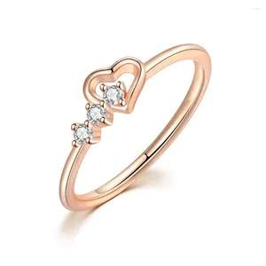 Cluster Ringen Dubbele Fair Leuke Liefde Dainty Voor Vrouwen 2024 Dunne Midi Vinger Ring Dagelijkse toetreding Gift Mode-sieraden Groothandel R210