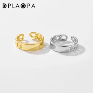Cluster anneaux dplaopa 925 Sterling Silver Chain Square Ring Revizable Women Luxury Fine Bijoux 2024 Wedding Plain Jewels