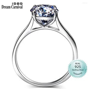Cluster Ringen DreamCarnival1989 Echt Massief Zilveren Ring Voor Vrouwen Bruiloft Verloving Fijne Sieraden 6mm 9mm Zirconia Fabriek directe Prijs