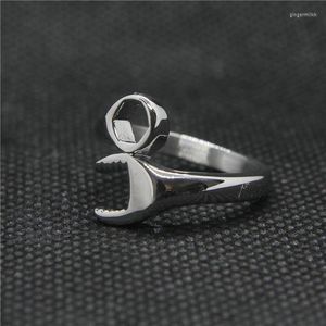 Cluster Ringen Drop Schip Maat 6-11 Cool Speical Dames Spanner Ring 316L Rvs Sieraden