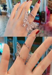 Cluster Rings European American Style Personality 925Silver sieraden Hyperbool vlinder openingring delicate kostuum feest Access2340989