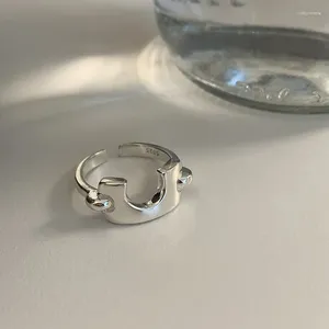 Cluster anneaux evimi 925 sterling silve en forme de U Rague irrégulière pour femmes cadeaux simples conception polyvalente de la mode