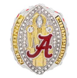 Bagues de cluster Fans'Collection 2020-2021 Alabama Crimson Tides Cham pions League bague Fan Promotion cadeau en gros