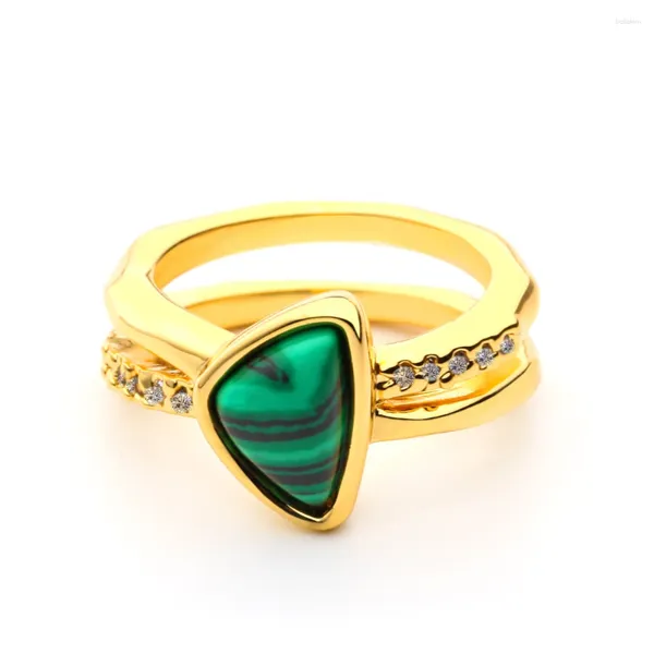Cluster anneaux mode grosse pierre et anneau de doigt en cristal couleur or pour femmes bijoux cadeaux dropshippping anillos