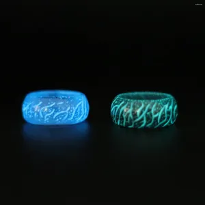 Cluster Ringen Mode Glow In Dark Hars Mannen Vrouwen Halloween Lichtgevende Gloeiende Ring Voor Party Vinger Sieraden Gift