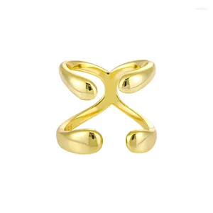 Anillos de racimo anillo de joyería de moda 925 plata esterlina x diseño de oro o rodio ajustable para mujer