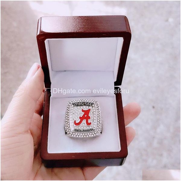 Cluster Rings Mode Sac En Cuir Crimson Tide National Championship Ring Sacs Accessoires Vente En Gros Drop Delivery Jewelry Dhdhc