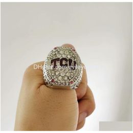 Cluster Rings Fashion Leather Bag Tcu Championship Ring Bags Accessoires Vente en gros Drop Delivery 202 Dhkfz