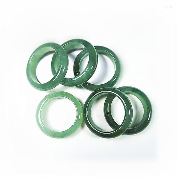 Anillos de racimo Moda Modelos de pareja para hombres y mujeres Boutique Jade Un anillo verde de aceite de carga