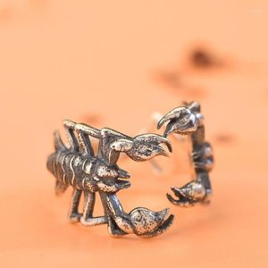 Cluster Anneaux De Mode Argent Couleur Vintage Punk Scorpion Ouvert Bague Réglable Pour Femmes Hommes Bijoux Cadeau Dropship En Gros