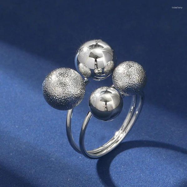 Cluster anneaux mode simple exagéré exagéré de la planète irrégulière anneau réglable pour femmes bijoux de fête pour hommes