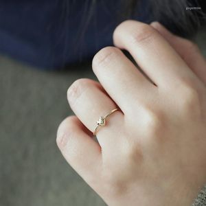 Clusterringen mode eenvoudige goudkleur hartvorm opening verstelbare ring voor dames super fijne vingerbetrokkenheid bruiloft sieraden