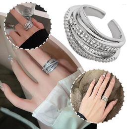 Cluster ringen mode zirkoon wrap voor vrouwen zilveren kleur elegant drop slangen feest sieraden cadeau j9d0