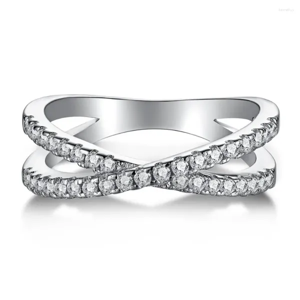 Branche de cluster à la mode et polyvalent 925 Silver Ring Design avec un sentiment de personnalité de niche Bracelet en diamant de style cool