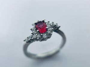 Cluster ringen modieuze luxueuze mannen trouwring sieraden 18k gouden duif bloed rood natuurlijke ruby