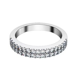 Кольца-кластеры, ювелирные изделия с микро-асфальтовым покрытием, кольцо из твердого стерлингового серебра 925 пробы, обручальное белое золото, цвет Prmoise322i