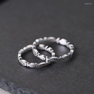 Cluster Ringen FNJ 1 Stuk 925 Zilveren Vis Ring Voor Vrouwen Sieraden Originele Pure S925 Sterling