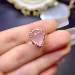 Cluster anneaux FS 8 10 mm Ring Rose Ring S925 Fashion en argent sterling avec certificat Charme fin marins bijoux pour femmes meibapj