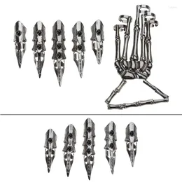 Cluster anneaux futuristes robot gant gant doigt griffe squelette matériau en alliage complet adapté au cosplay et à dropship
