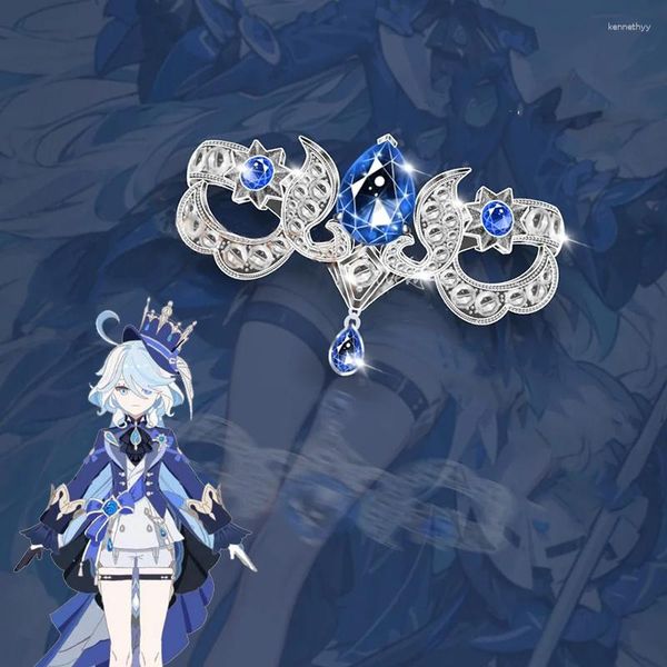 Bagues de cluster jeu Genshin Impact Fontaine Focalors Cosplay anneau unisexe réglable ouverture pendentif bijoux accessoires cadeaux