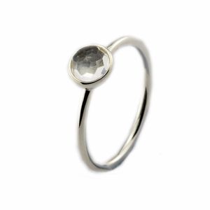 Bagues de cluster Véritable 925 Sterling Silver Bague Avril Droplet pour les femmes Fête de mariage Cadeau d'anniversaire Bijoux de mode