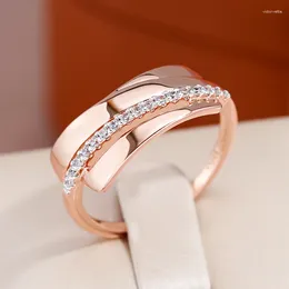 Clusterringen Geometrisch ontwerp Zilver Kleur Rand Zirkonia Voor Dames 585 Rose verguld Minimalistisch Sieraden Feest Dagelijks Trend Accessoires