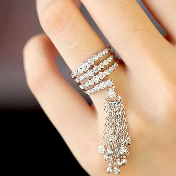 Cluster Rings HAHA TOTO Luxury Party Célèbre Marque Gland Anneaux Pour Les Femmes Inlay Cubique Zircone Réglable Couronne Anneau Célèbre Marque De Mode Bague G230228