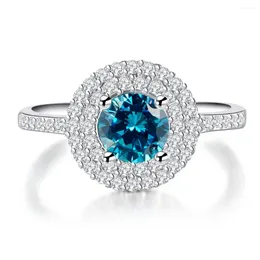 Cluster Ringen Hainon Lichtblauw Kristal 2023 Vrouwen Bruiloft Sieraden Zirkoon Ring Groothandel Ons 6 8 9 Bague Luxe Engagement