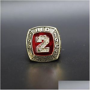 Cluster Rings Hall of Fame Baseball 1945 1963 2 Red Schoendienst Team Champions Championnat Bague avec boîte d'affichage en bois Souvenir Hommes Dhn0N