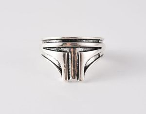 Cluster ringen Harong schattige ster Boba Fehelmet Mandolorian Bounty Knight Metal Punk Jewelry Charm Ring Men Accessoires Geschenk 2823127