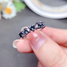 Cluster Rings Heart Gray Moissanite Ring For Women Jewelry Engagement Wedding 925 Silver Birthday Gift Love