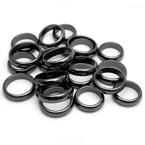 Cluster ringen hematiet mannen zwarte niet-magnetische steen paar ring Unisex angst verlichting genezing Chakra energietherapie Fidget pijn sieraden