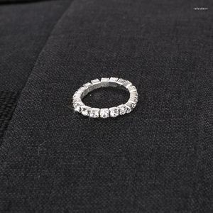 Bagues de cluster Hgflyxu Couleur Argent Bague d'orteil de petite taille avec strass Simple et agréable Femmes Personalit Bijoux