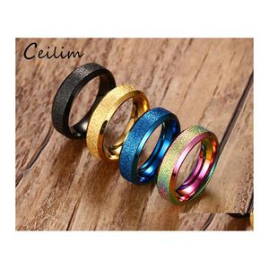 Cluster ringen hoogwaardige 316 roestvrij staal paar bruiloft verloving dl polijsten zwart goud blauwe ring vrouwen heren vinger 6 mm droegen