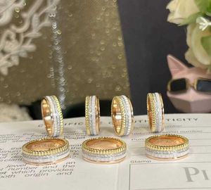 Cluster ringen hoogwaardige luxe merk S925 verzilverde keramische kleurscheidingsring geschikt voor dames modepartijen paar sieraden T240524